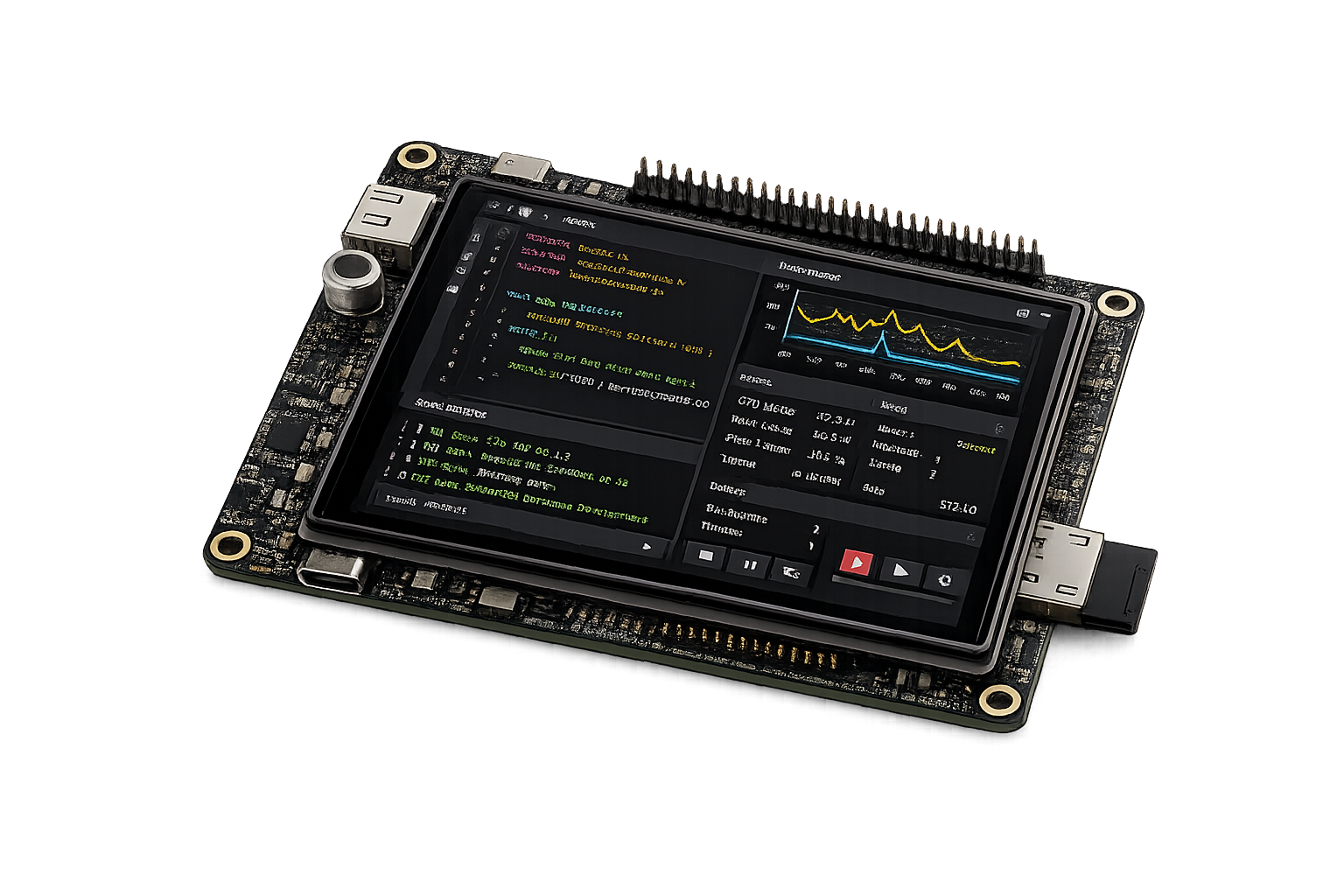 Embedded Software Development — 3D render